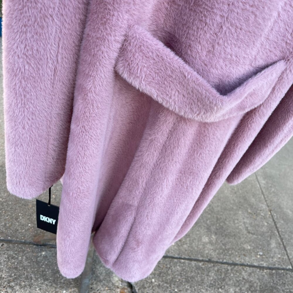 NWT Ladies Sz Large DKNY Plush Pink Outerwear/Coat - Picture 7 of 16